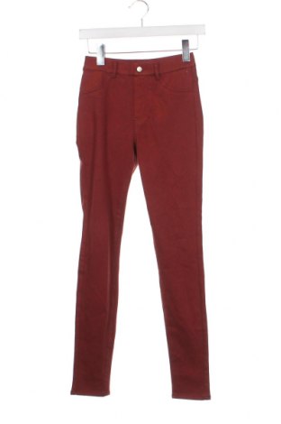 Дамски панталон Uniqlo, Размер XS, Цвят Червен, Цена 7,25 лв.
