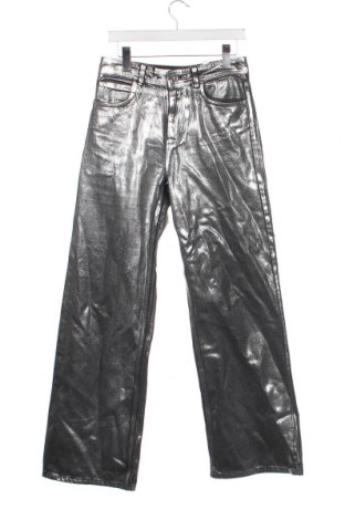 Дамски панталон Zara, Размер S, Цвят Сребрист, Цена 46,05 лв.