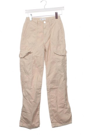 Дамски панталон Zara, Размер XXS, Цвят Бежов, Цена 9,60 лв.