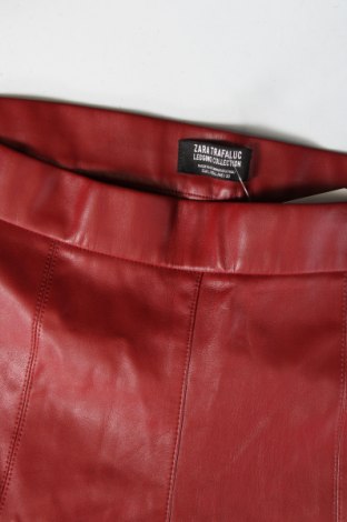 Pantaloni de femei Zara Trafaluc, Mărime L, Culoare Roșu, Preț 65,79 Lei