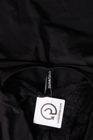 Γυναικείο αμάνικο μπλουζάκι Crazy World, Μέγεθος L, Χρώμα Μαύρο, Τιμή 3,06 €