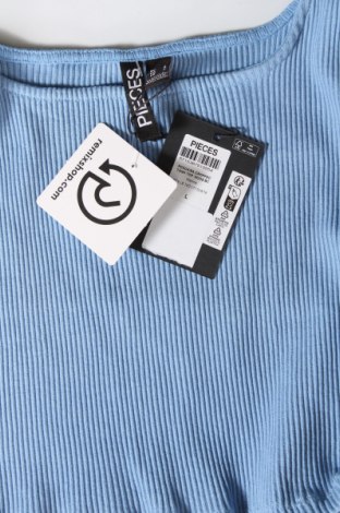 Γυναικείο αμάνικο μπλουζάκι Pieces, Μέγεθος L, Χρώμα Μπλέ, Τιμή 13,92 €