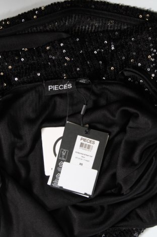 Γυναικείο αμάνικο μπλουζάκι Pieces, Μέγεθος XS, Χρώμα Μαύρο, Τιμή 4,87 €