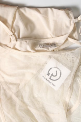 Γυναικείο αμάνικο μπλουζάκι Pull&Bear, Μέγεθος M, Χρώμα Εκρού, Τιμή 2,89 €
