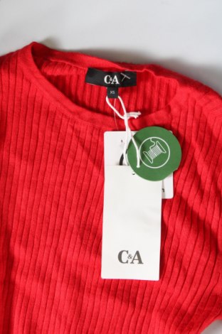 Damenpullover C&A, Größe XS, Farbe Rot, Preis 9,60 €