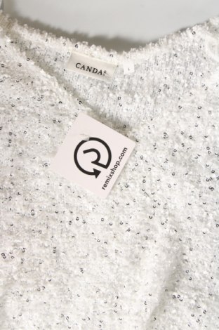 Дамски пуловер Canda, Размер L, Цвят Бял, Цена 6,67 лв.