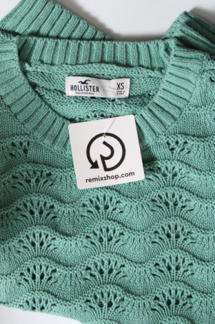 Дамски пуловер Hollister, Размер XS, Цвят Зелен, Цена 29,00 лв.