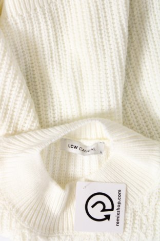 Γυναικείο πουλόβερ LCW, Μέγεθος L, Χρώμα Λευκό, Τιμή 5,38 €