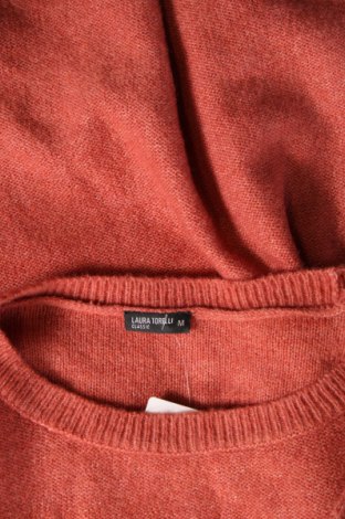 Дамски пуловер Laura Torelli, Размер M, Цвят Оранжев, Цена 8,99 лв.
