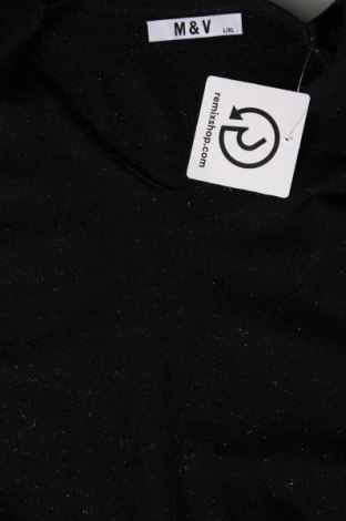 Дамски пуловер M&V, Размер L, Цвят Черен, Цена 12,18 лв.
