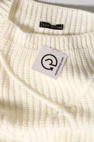 Γυναικείο πουλόβερ Made In Italy, Μέγεθος L, Χρώμα Λευκό, Τιμή 14,83 €