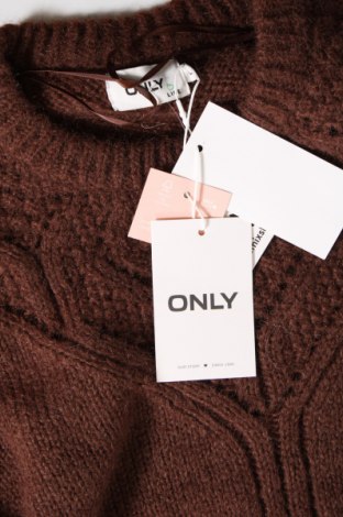 Дамски пуловер ONLY, Размер L, Цвят Кафяв, Цена 17,82 лв.