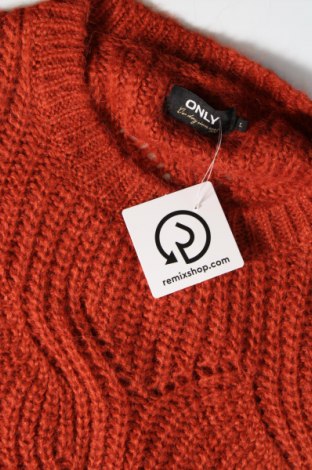 Дамски пуловер ONLY, Размер L, Цвят Оранжев, Цена 8,40 лв.