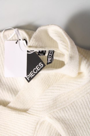Дамски пуловер Pieces, Размер M, Цвят Екрю, Цена 17,82 лв.