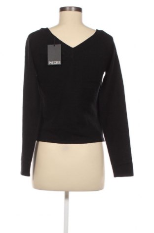 Дамски пуловер Pieces, Размер L, Цвят Черен, Цена 54,00 лв.