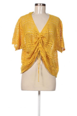 Дамски пуловер SHEIN, Размер 3XL, Цвят Жълт, Цена 13,63 лв.