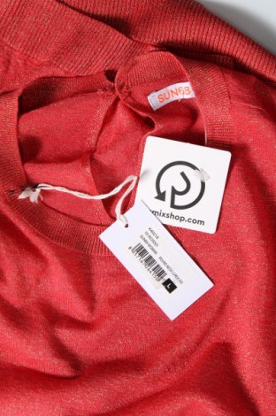 Дамски пуловер SUN68, Размер L, Цвят Червен, Цена 44,88 лв.