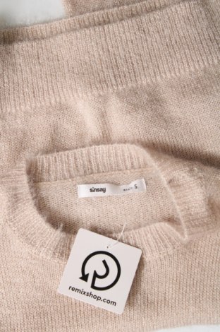 Дамски пуловер Sinsay, Размер S, Цвят Бежов, Цена 8,99 лв.