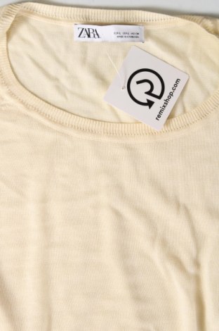Дамски пуловер Zara, Размер L, Цвят Жълт, Цена 9,20 лв.