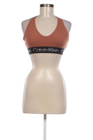 Дамски спортен топ Calvin Klein, Размер L, Цвят Кафяв, Цена 37,40 лв.