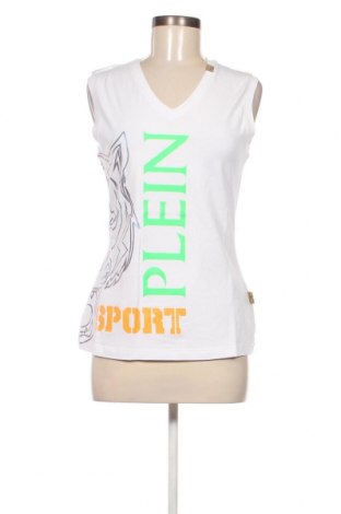 Γυναικείο αμάνικο μπλουζάκι Plein Sport, Μέγεθος S, Χρώμα Λευκό, Τιμή 56,41 €