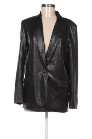 Γυναικείο δερμάτινο σακάκι Zara, Μέγεθος S, Χρώμα Μαύρο, Τιμή 21,03 €