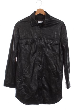 Dámska kožená bunda  Bershka, Veľkosť XS, Farba Čierna, Cena  17,22 €