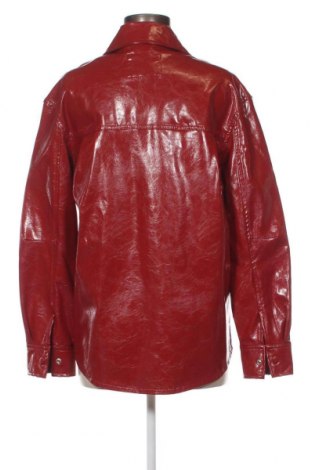 Damen Lederjacke Bershka, Größe M, Farbe Rot, Preis 34,10 €