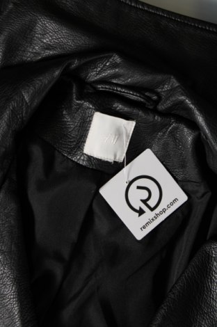 Dámska kožená bunda  H&M, Veľkosť L, Farba Čierna, Cena  16,67 €