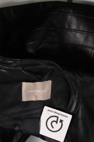 Γυναικείο δερμάτινο μπουφάν Orsay, Μέγεθος M, Χρώμα Μαύρο, Τιμή 30,31 €