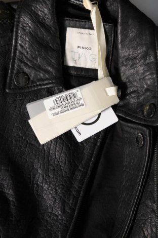 Γυναικείο δερμάτινο μπουφάν Pinko, Μέγεθος XS, Χρώμα Μαύρο, Τιμή 468,12 €