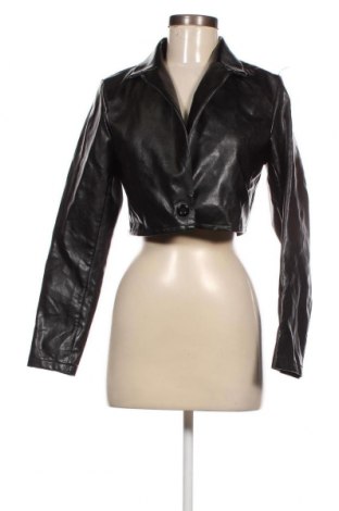 Dámská kožená bunda  SHEIN, Velikost S, Barva Černá, Cena  430,00 Kč