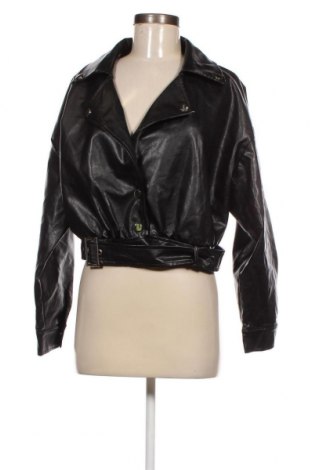 Γυναικείο δερμάτινο μπουφάν SHEIN, Μέγεθος L, Χρώμα Μαύρο, Τιμή 25,76 €