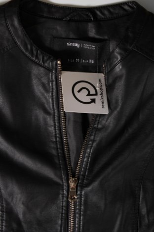 Dámska kožená bunda  Sinsay, Veľkosť M, Farba Čierna, Cena  25,06 €