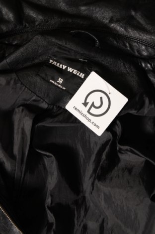 Γυναικείο δερμάτινο μπουφάν Tally Weijl, Μέγεθος M, Χρώμα Μαύρο, Τιμή 30,31 €