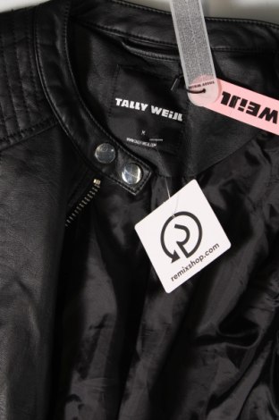Γυναικείο δερμάτινο μπουφάν Tally Weijl, Μέγεθος M, Χρώμα Μαύρο, Τιμή 24,43 €