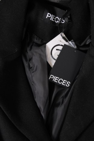 Дамско палто Pieces, Размер M, Цвят Черен, Цена 30,52 лв.