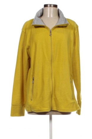 Γυναικεία ζακέτα fleece Laura Torelli, Μέγεθος XL, Χρώμα Κίτρινο, Τιμή 10,37 €
