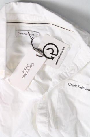 Cămașă pentru copii Calvin Klein Jeans, Mărime 8-9y/ 134-140 cm, Culoare Alb, Preț 310,92 Lei