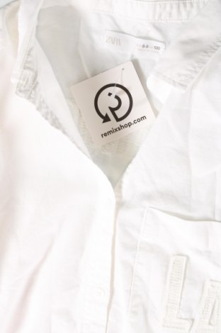 Kinderhemd Zara, Größe 7-8y/ 128-134 cm, Farbe Weiß, Preis 11,76 €