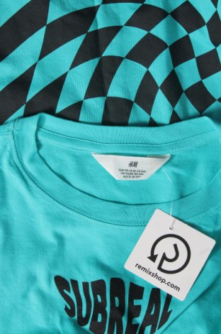 Kinder T-Shirt H&M, Größe 15-18y/ 170-176 cm, Farbe Blau, Preis 11,13 €