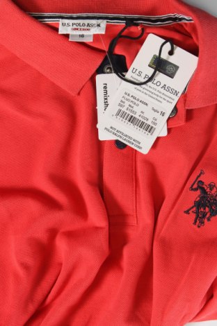 Детска тениска U.S. Polo Assn., Размер 15-18y/ 170-176 см, Цвят Червен, Цена 32,43 лв.