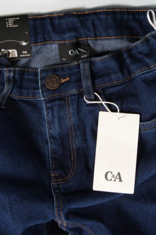 Dziecięce jeansy C&A, Rozmiar 11-12y/ 152-158 cm, Kolor Niebieski, Cena 35,15 zł