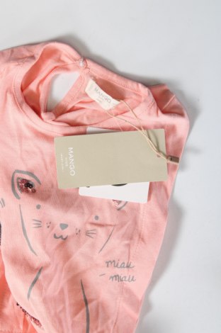 Μπλουζάκι αμάνικο παιδικό Mango, Μέγεθος 9-12m/ 74-80 εκ., Χρώμα Ρόζ , Τιμή 7,80 €