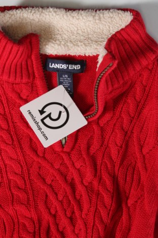 Dziecięcy sweter Lands' End, Rozmiar 11-12y/ 152-158 cm, Kolor Czerwony, Cena 23,38 zł