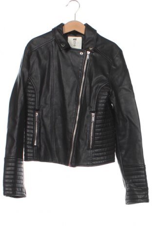 Dětská kožená bunda  H&M, Velikost 10-11y/ 146-152 cm, Barva Černá, Cena  274,00 Kč