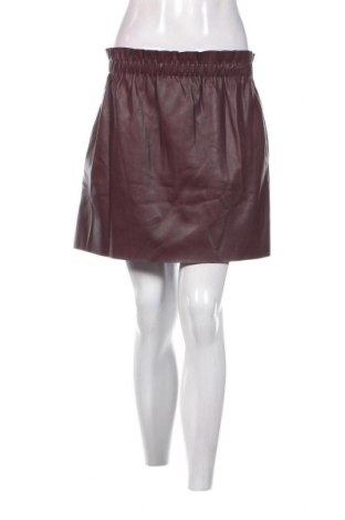 Кожена пола Zara Knitwear, Размер M, Цвят Червен, Цена 3,20 лв.