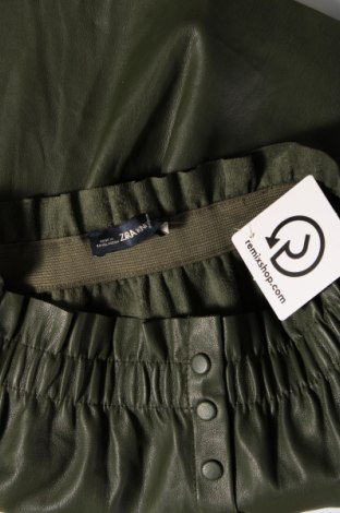 Fustă de piele Zara Knitwear, Mărime XS, Culoare Verde, Preț 13,16 Lei