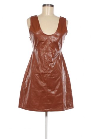 Kožené šaty  Simplee, Veľkosť S, Farba Hnedá, Cena  3,86 €