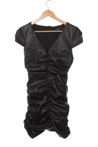 Kožené šaty  Zara, Veľkosť XS, Farba Čierna, Cena  20,81 €